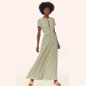 Mara Hoffman Green Polka Dot Maxi Dress 2